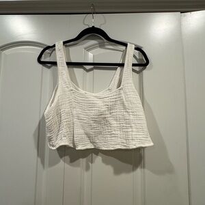 Billabong Cream Textured Crop Top